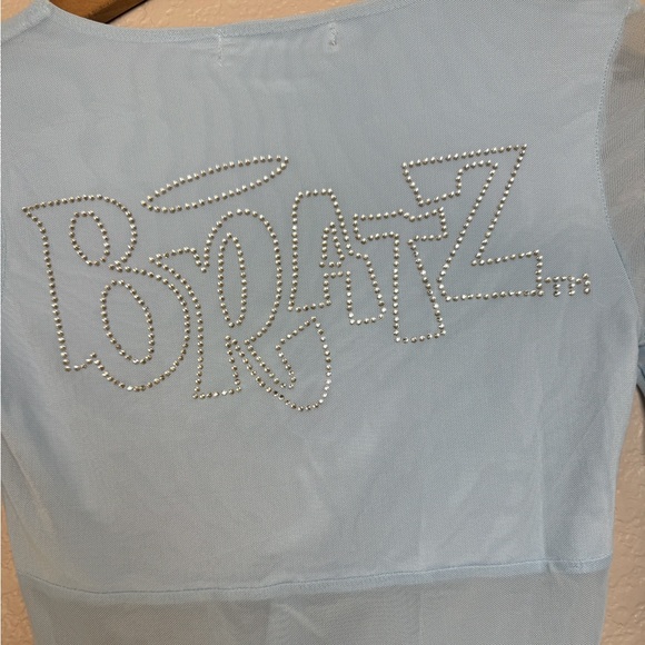 Dolls Kill x Bratz Call Me Angel Light Blue Rhinestone Long Sleeve Blouse XS - Picture 8 of 9